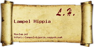 Lampel Hippia névjegykártya